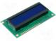 Zobrazovač  LCD  alfanumerický  STN Negative  16x2  modrá  LED