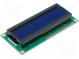 Zobrazovač  LCD  alfanumerický  STN Negative  16x2  modrá  LED