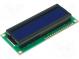 Zobrazovač  LCD  alfanumerický  STN Negative  16x2  modrá  LED