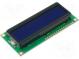 Zobrazovač  LCD  alfanumerický  STN Negative  16x2  modrá  LED