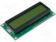 Zobrazovač  LCD  alfanumerický  STN Positive  16x2  zelená  LED