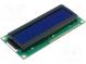 Zobrazovač  LCD  alfanumerický  STN Negative  16x2  modrá  LED