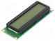 Zobrazovač  LCD  alfanumerický  STN Positive  16x2  zelená  LED