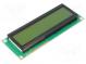 Zobrazovač  LCD  alfanumerický  STN Positive  16x2  zelená  LED