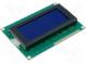Zobrazovač  LCD  alfanumerický  STN Negative  16x4  modrá  LED