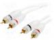Kabel  k zesilovači  RCA zásuvka x2,z obou stran  3m  bílá