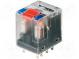 Relé  elektromagnetické  3PDT  Ucívky 230VAC  10A/240VAC  10A