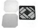 Mřížka  se stíněním EMI, s filtrem  120x120mm  Mat  plast  A 121mm