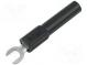 Adaptér  banánek 4mm zásuvka,vidlicový banánek  60VDC  36A  43mm