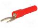 Adaptér  banánek 4mm zásuvka,vidlicový banánek  60VDC  36A  51mm