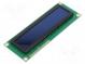 Zobrazovač  OLED  alfanumerický  16x2  Rozm  122x44x10mm  zelená