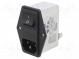 Konektor  napájecí AC  zásuvka  vidlice  4A  250VAC  IEC 60320