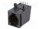 Zásuvka  RJ12  PIN  6  zlacený  Uspořádání výv  6p6c  THT