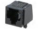 Zásuvka  RJ45  PIN  8  se zajištěním panel stop  THT  na PCB