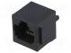 Zásuvka  RJ45  PIN  8  se zajištěním panel stop  zlacený  UL94V-0