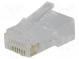 Zástrčka  RJ45  PIN  8  Uspořádání výv  8p8c  IDC,krimpovací