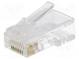 Zástrčka  RJ45  PIN  8  Uspořádání výv  8p8c  IDC,krimpovací