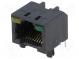 Zásuvka  RJ45  PIN  8  Kat  5  s diodou LED,nestíněné  THT