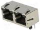 Zásuvka  RJ45  Kat  5  stíněný,dvojité  Uspořádání výv  8p8c  THT