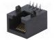 Zásuvka  RJ45  PIN  8  Kat  5  Uspořádání výv  8p8c  THT  úhlový
