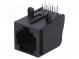 Zásuvka  RJ45  PIN  8  Kat  5  Uspořádání výv  8p8c  THT  úhlový