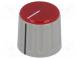 Knoflík  s ukazatelem  ABS  Pr.hříd  6mm  Ø21,3x18,8mm  šedá