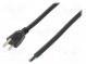 Kabel  NEMA 5-15 (B) vidlice,vodiče  PVC  5m  černá  3x14AWG  15A