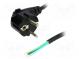 Kabel  CEE 7/7 (E/F) úhlová vidlice,vodiče  PVC  1,8m  černá