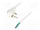 Kabel  CEE 7/7 (E/F) úhlová vidlice,vodiče  PVC  4m  bílá  16A