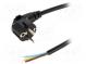 Kabel  CEE 7/7 (E/F) úhlová vidlice,vodiče  PVC  5m  černá  16A