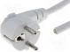 Kabel  CEE 7/7 (E/F) úhlová vidlice,vodiče  PVC  5m  bílá  16A