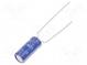 Kondenzátor  elektrolytický  THT  22uF  63VDC  Ø5x11mm  ±20%  2000h
