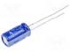 Kondenzátor  elektrolytický  THT  22uF  100VDC  Ø6,3x11mm  ±20%
