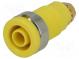 Zásuvka  banánek 4mm  32A  žlutá  zlacený  Kontakty  zlato  32mm