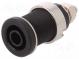 Zásuvka  banánek 4mm  32A  černá  niklovaný  32mm