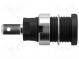 Zásuvka  banánek 4mm  24A  černá  niklovaný  33mm