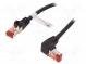 Patch cord  S/FTP  6  lanko  Cu  LSZH  černá  0,5m  28AWG  -20÷65°C