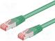 Patch cord  S/FTP  6  lanko  Cu  LSZH  zelená  15m  28AWG