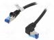 Patch cord  S/FTP  6a  lanko  Cu  LSZH  černá  0,5m  27AWG  -20÷65°C
