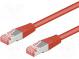 Patch cord  S/FTP  6a  lanko  Cu  LSZH  červená  5m  27AWG