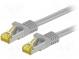Patch cord  S/FTP  6a  lanko  Cu  LSZH  šedá  0,25m  26AWG