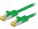 Patch cord  S/FTP  6a  lanko  Cu  LSZH  zelená  1,5m  26AWG