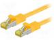 Patch cord  S/FTP  6a  lanko  Cu  LSZH  žlutá  3m  26AWG