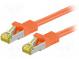 Patch cord  S/FTP  6a  lanko  Cu  LSZH  oranžová  15m  26AWG