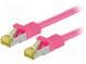 Patch cord  S/FTP  6a  lanko  Cu  LSZH  růžová  20m  26AWG