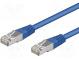 Patch cord  SF/UTP  5e  lanko  CCA  PVC  modrá  0,25m  26AWG