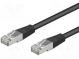 Patch cord  SF/UTP  5e  lanko  CCA  PVC  černá  1,5m  26AWG