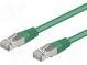 Patch cord  SF/UTP  5e  lanko  CCA  PVC  zelená  1,5m  26AWG