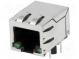 Zásuvka  RJ45  PIN  8  stíněný,s diodou LED  Uspořádání výv  8p8c