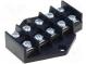Svorkovnice  šroubová svorka  4mm2  400V  póly  5  svorky  10  černá